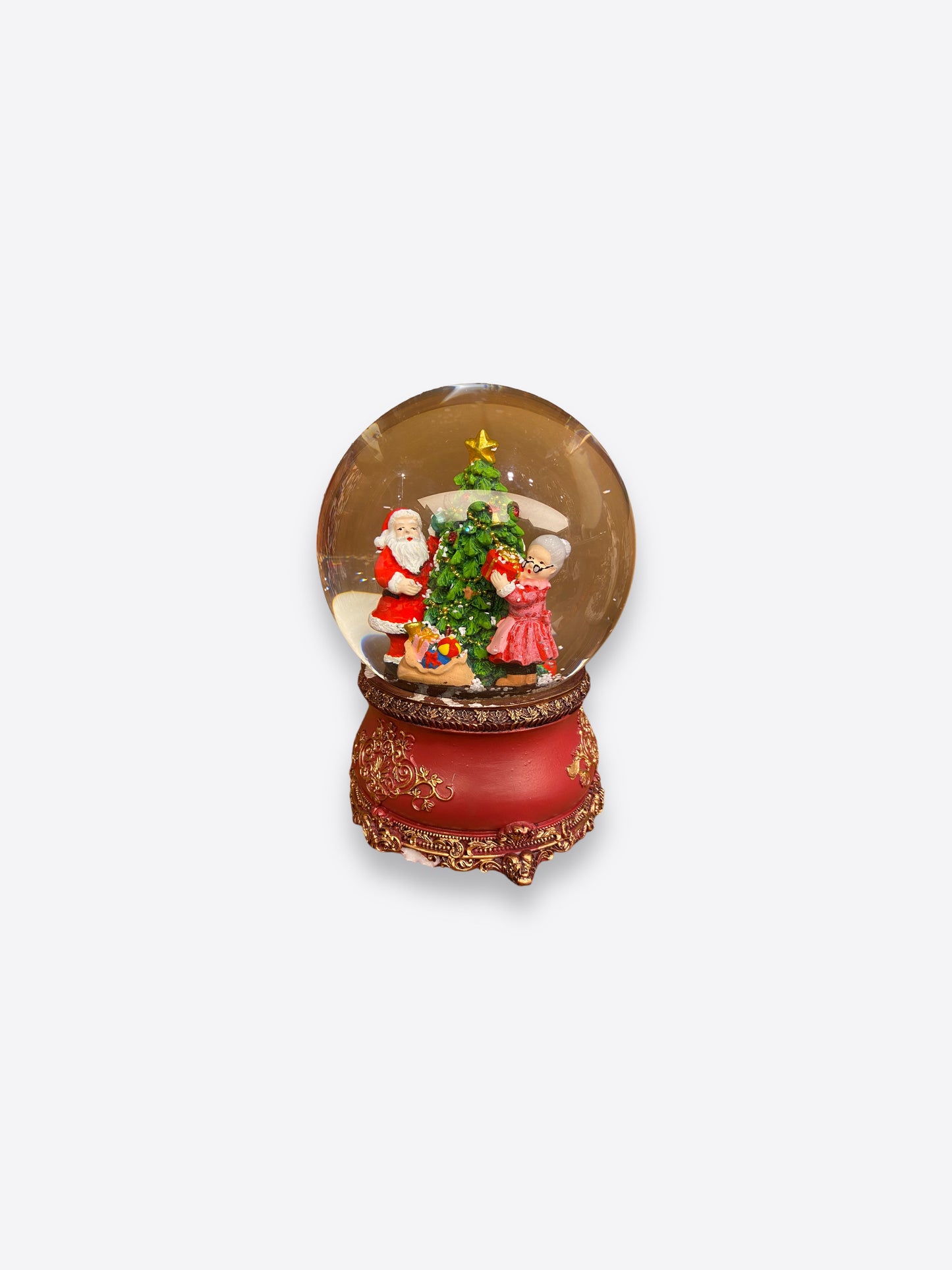 Snow globe/ music box- Santa Claus with presents