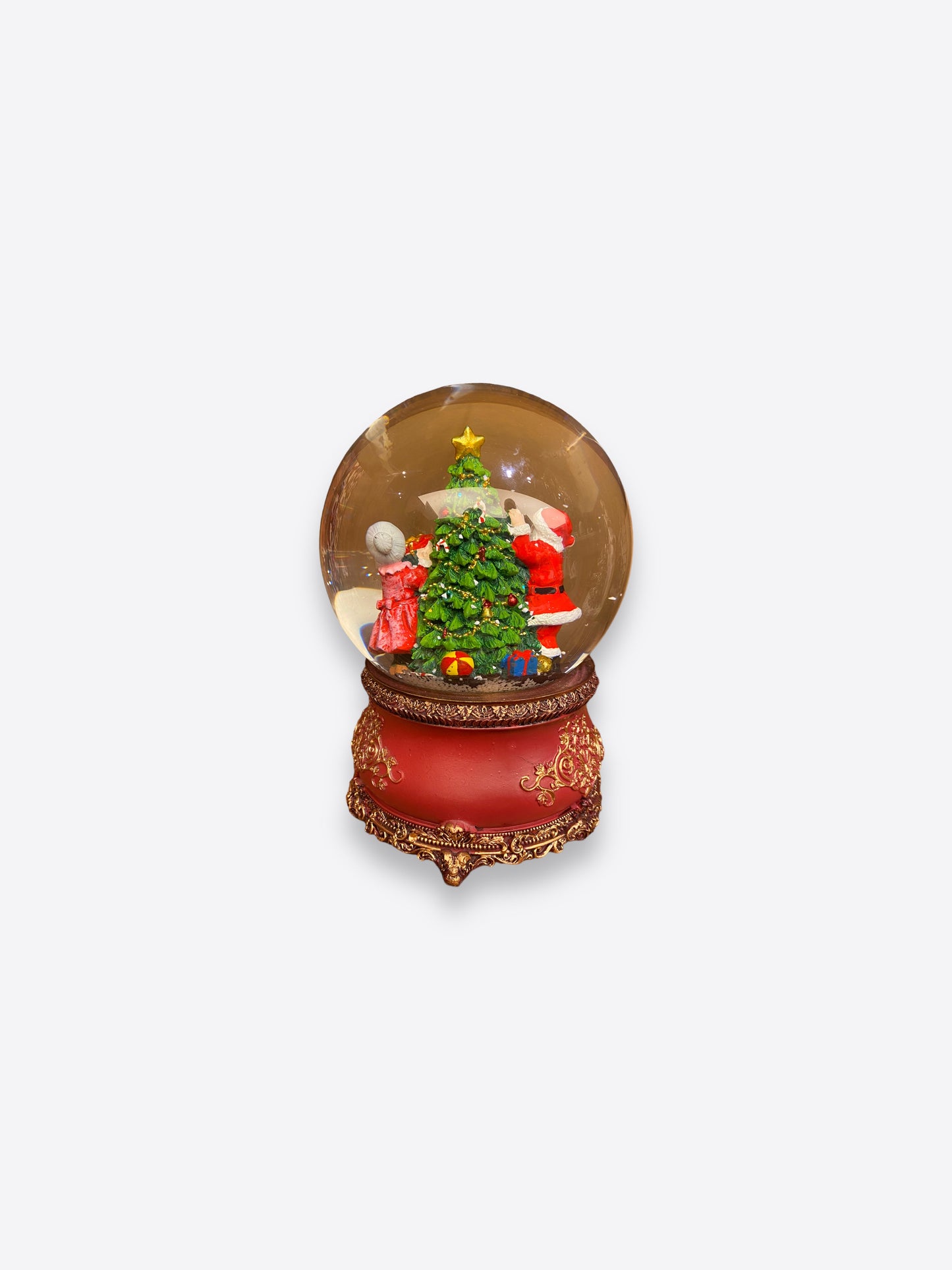 Snow globe/ music box- Santa Claus with presents