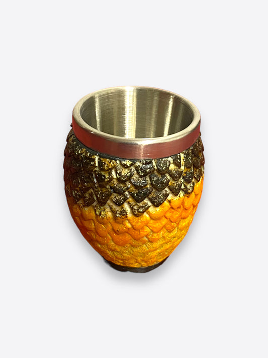 Game of Thrones shot glass- Dragon egg orange