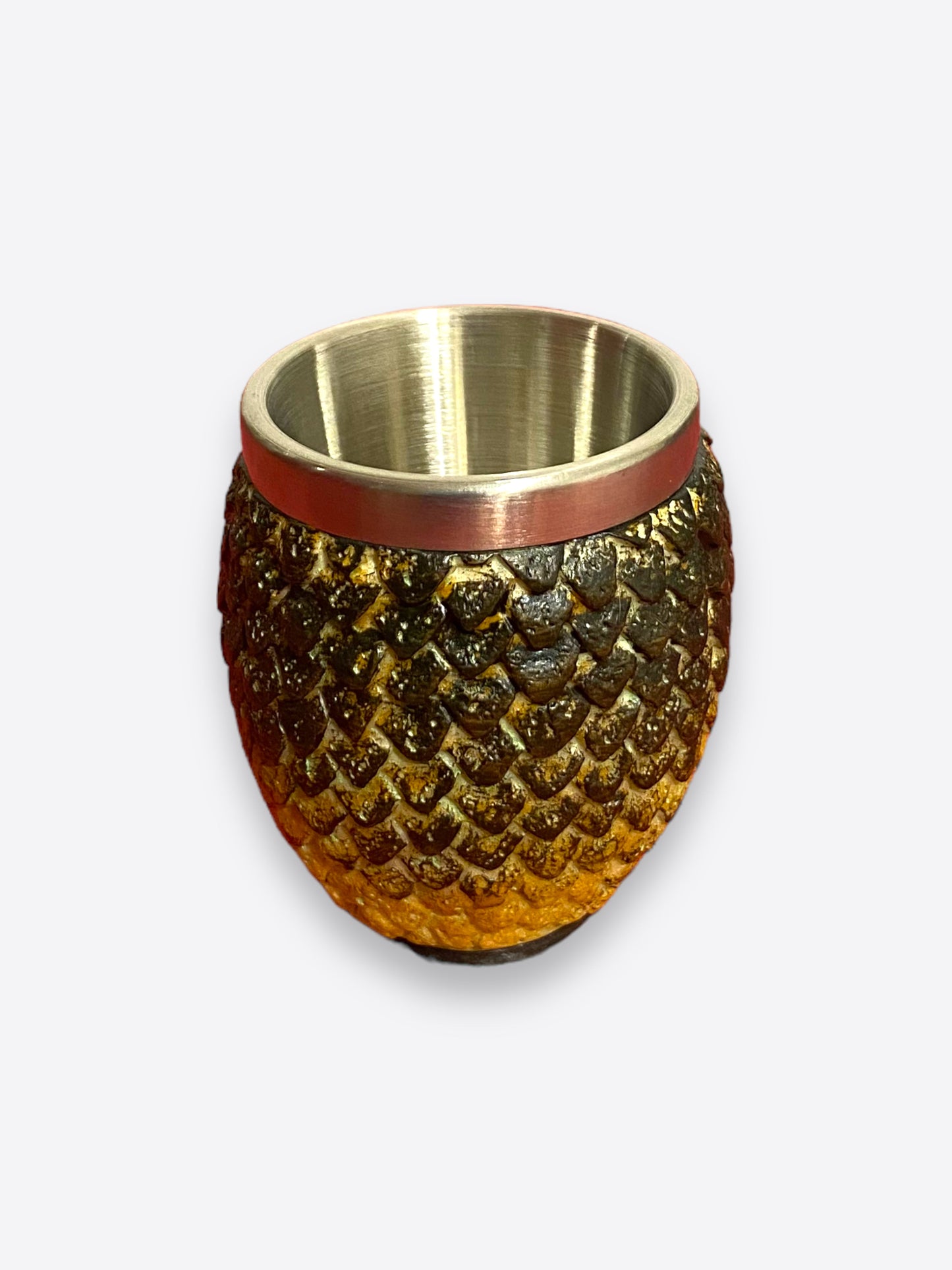 Game of Thrones shot glass- Dragon egg orange