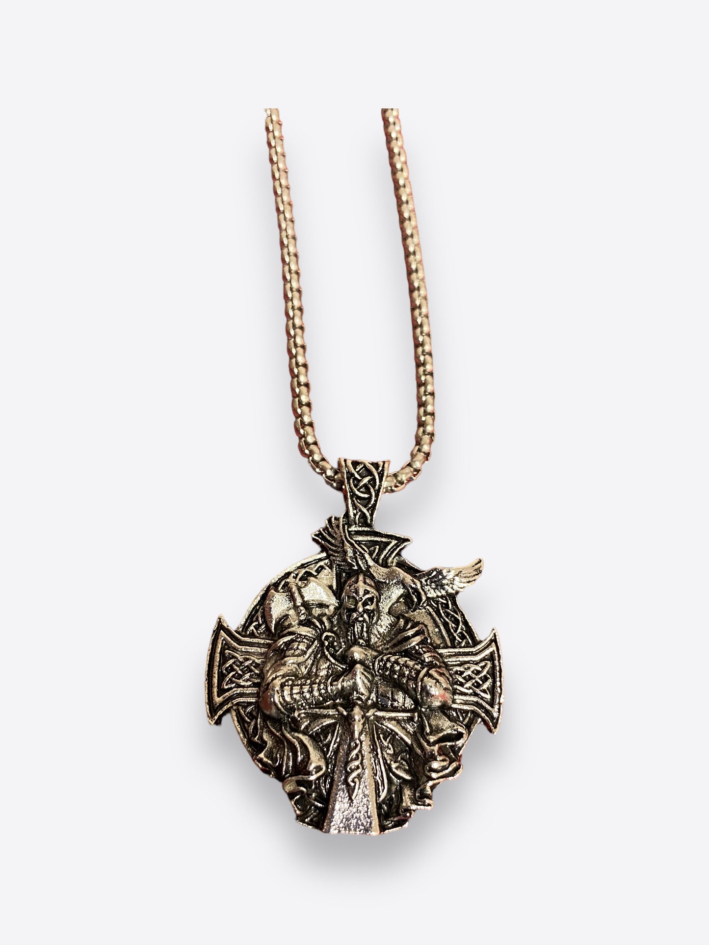 Viking - Celtic Cross/Warrior Pendant - Necklace