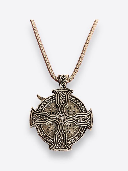 Viking - Celtic Cross/Warrior Pendant - Necklace