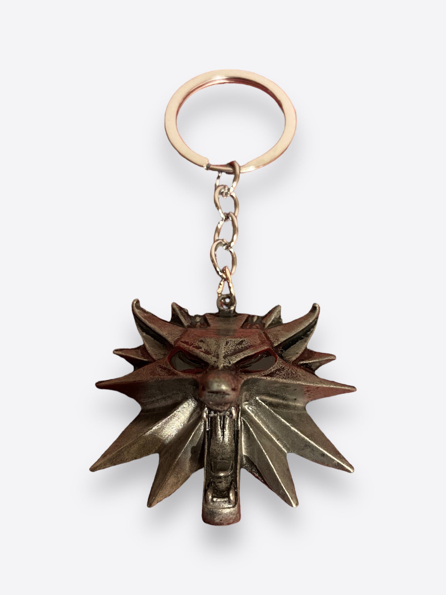 The Witcher Wild Hunt - Witcher Wolf Medallion Keychain