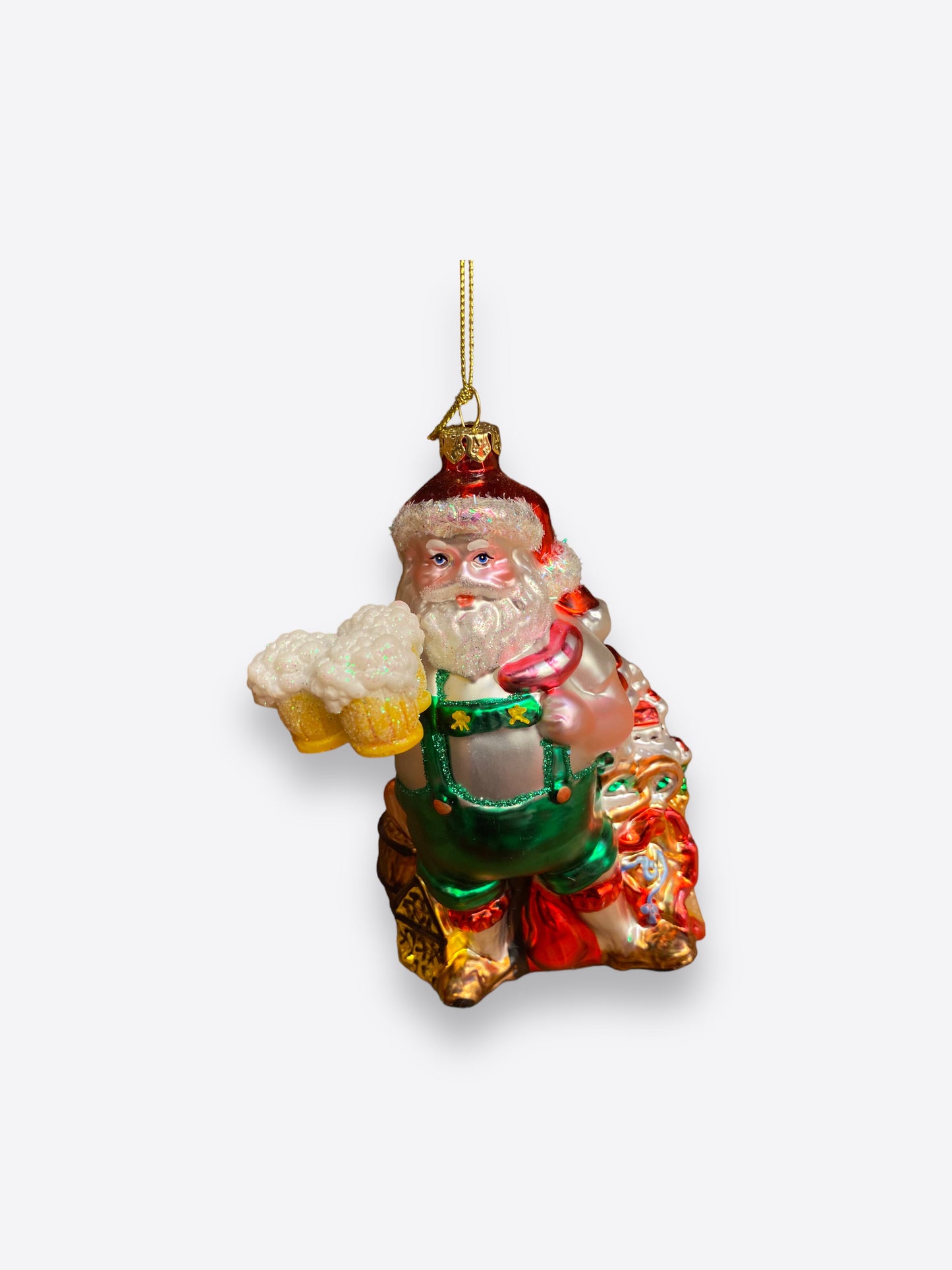 Christmas tree figure- Santa with beer