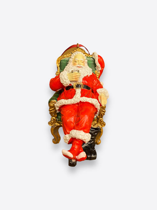 Christmas tree ornament- Santa on  armchair