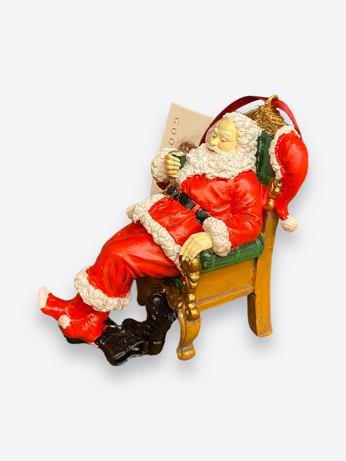 Christmas tree ornament- Santa on  armchair