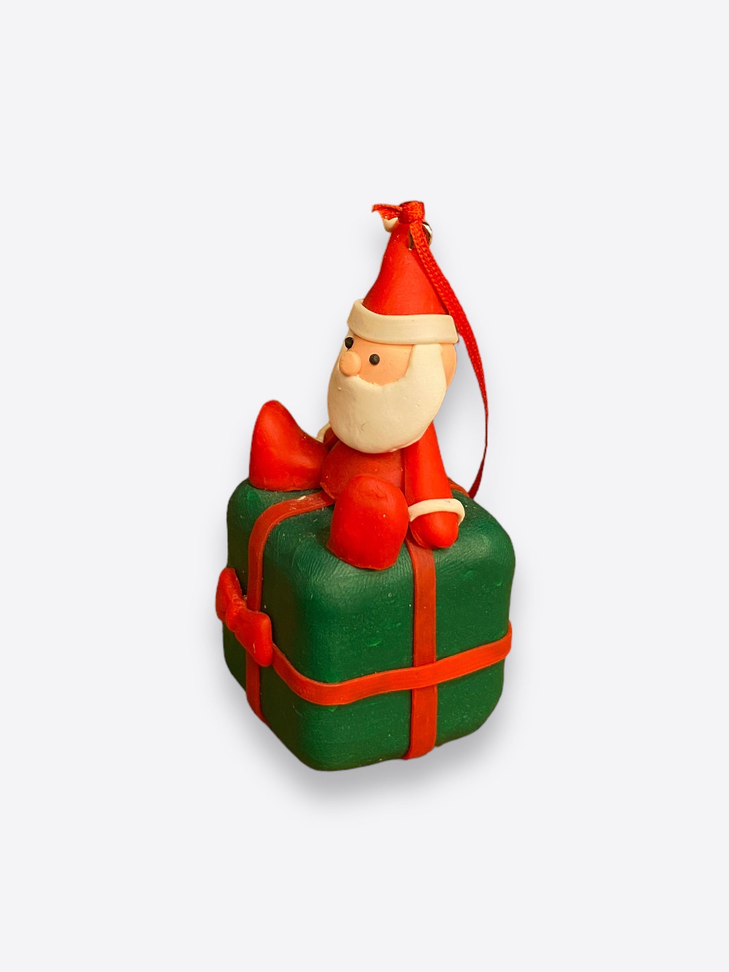 Christmas tree figure- Santa in present