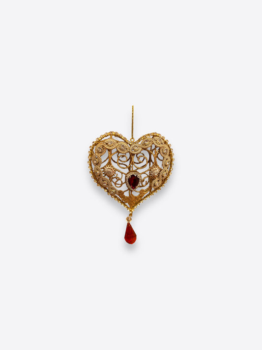 Christmas tree figure- Golden heart