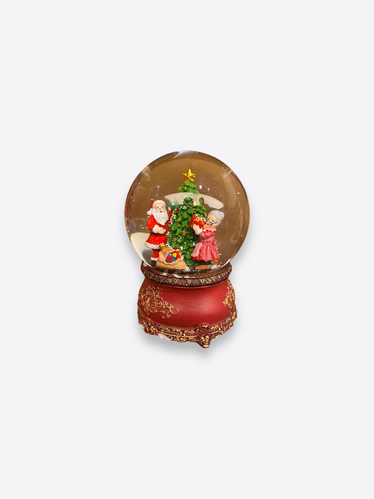 Snow globe/  music box- Santa Claus with presents