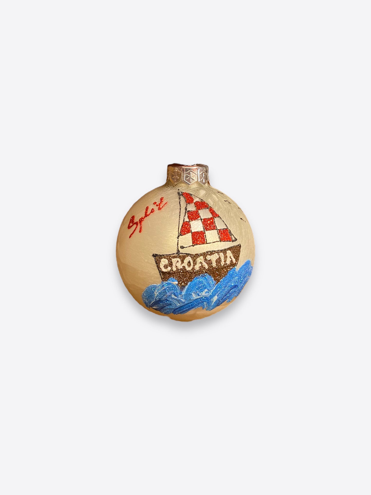 Hand painted Christmas ornament- Croatian boat