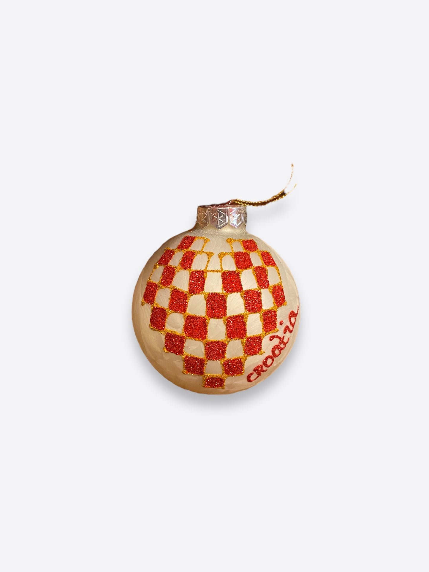 Hand painted Christmas ornament- Croatian flag 1