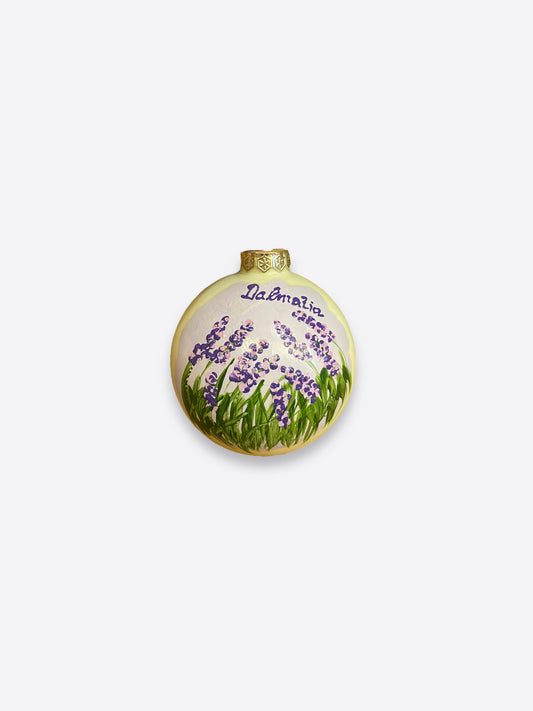 Hand painted Christmas ornament- Lavender, Dalmatia