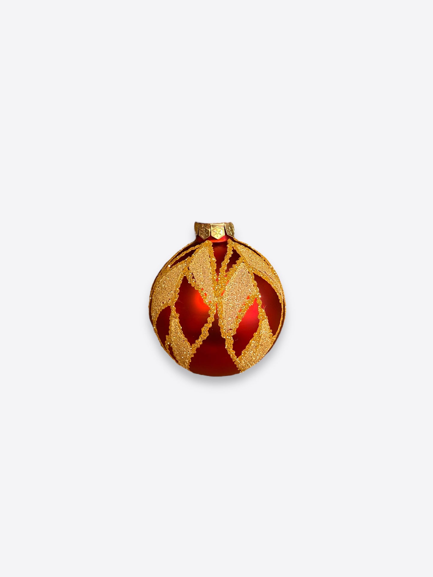 Hand painted Christmas ornament- Golden leaves